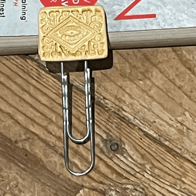 Custard cream bookmark 