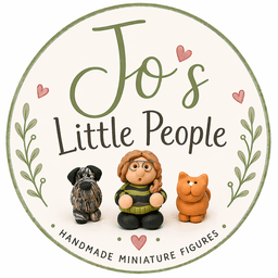 Individually handmade miniature clay figures